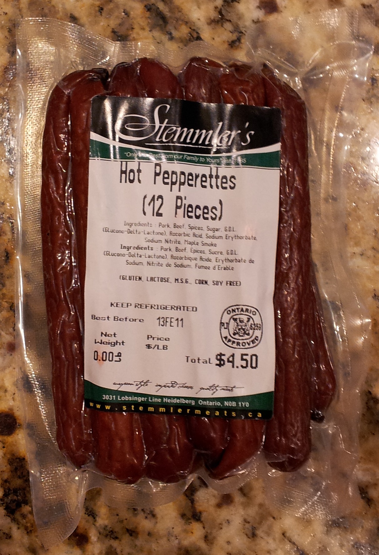 Stemmler's Hot Pepperettes
