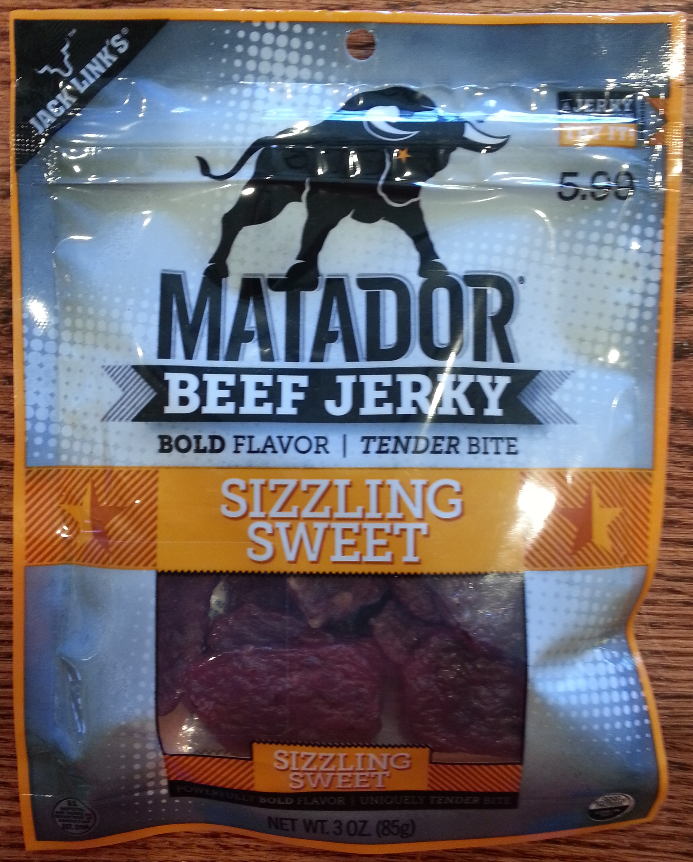 Jack Link Sizzling Sweet Matador Beef Jerky