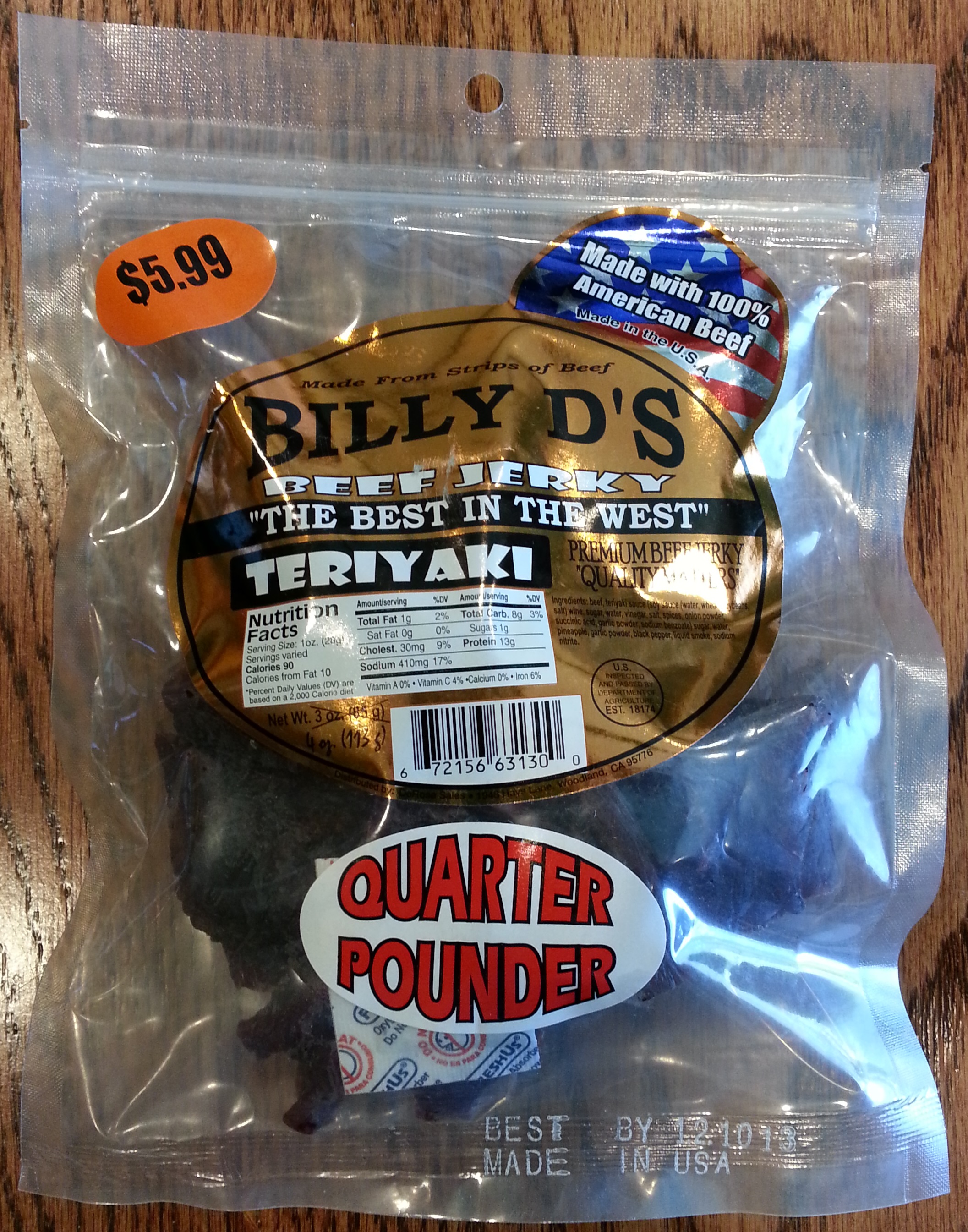 Billy D's Teriyaki Beef Jerky