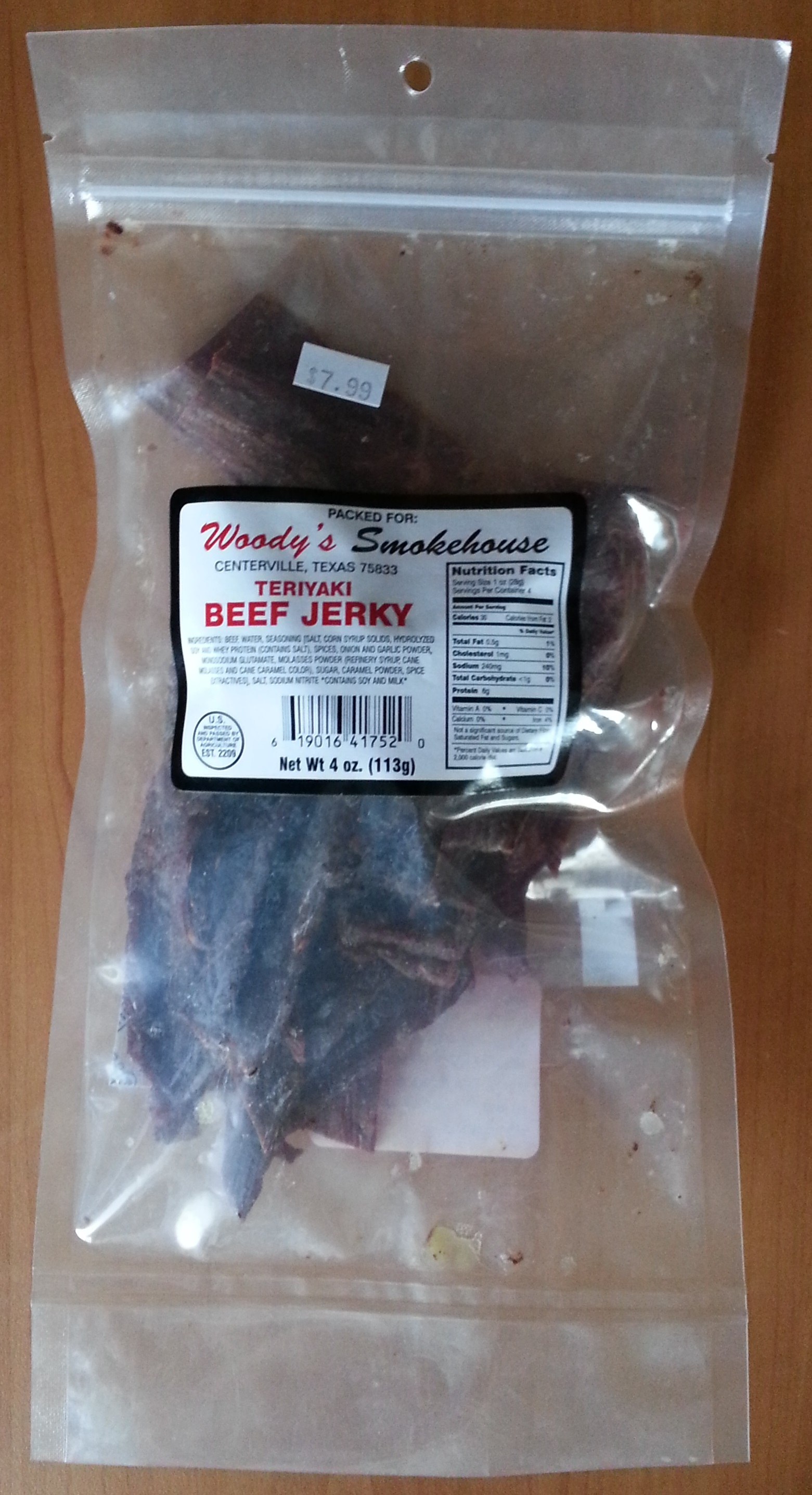 Woody's Smokehouse Teriyaki Beef Jerky