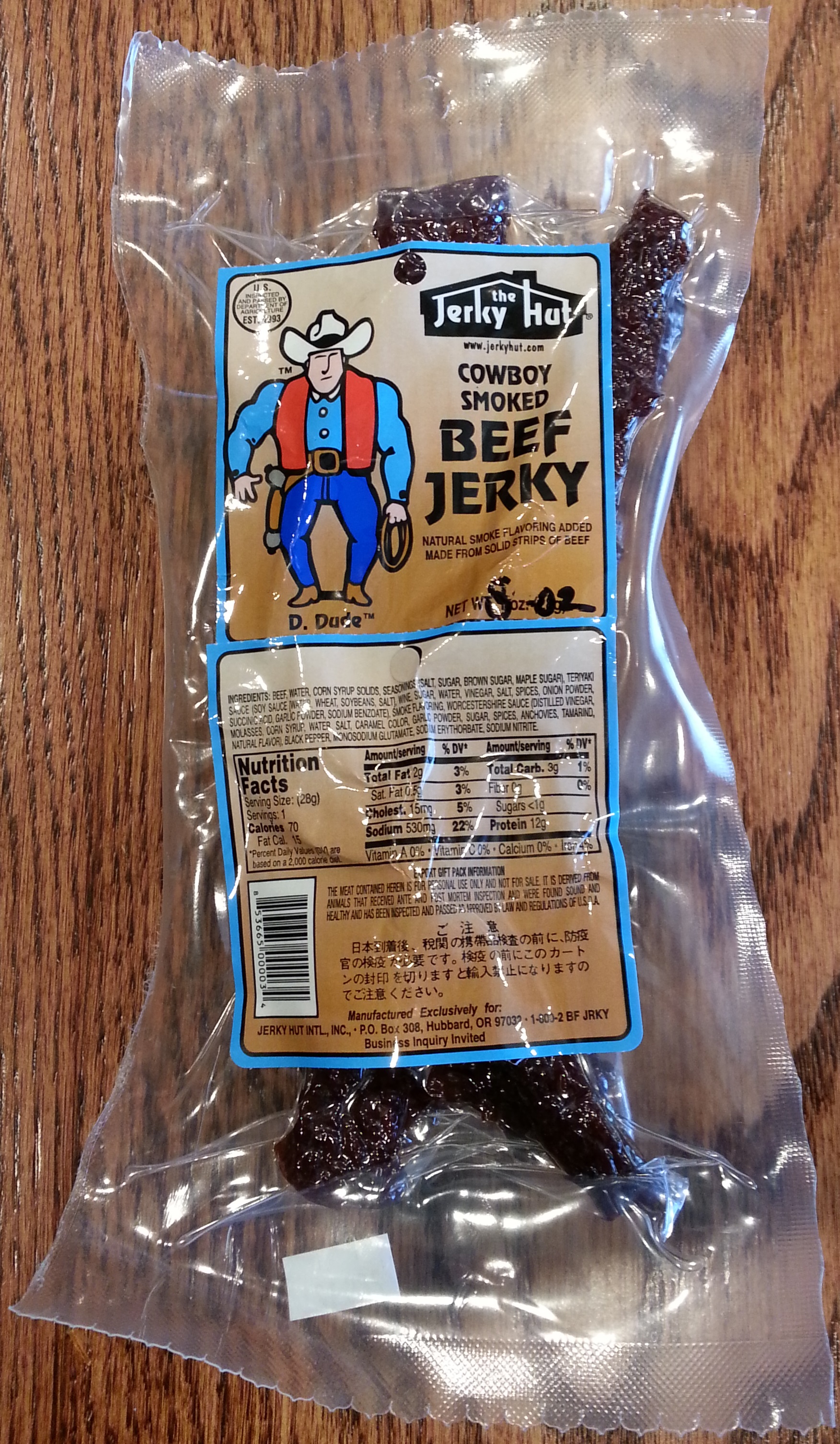 The Jerky Hut Cowboy Smoked Beef Jerky