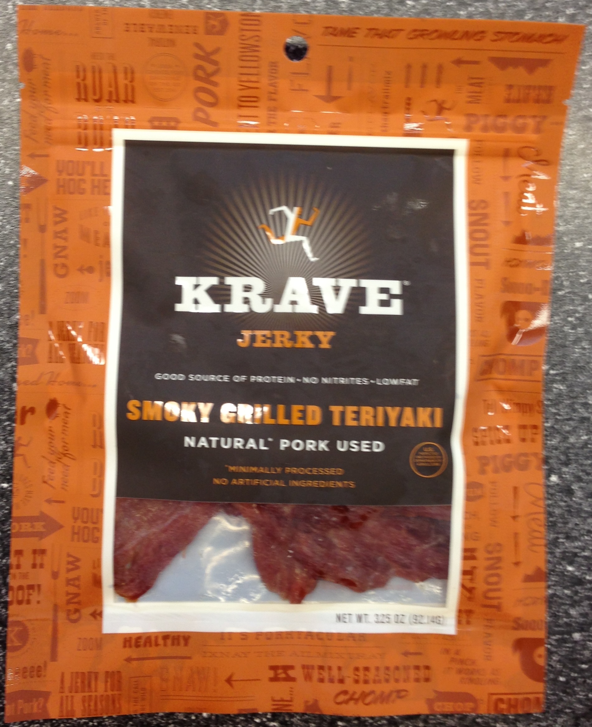 Krave Smoky Grilled Teriyaki Gourmet Pork Jerky