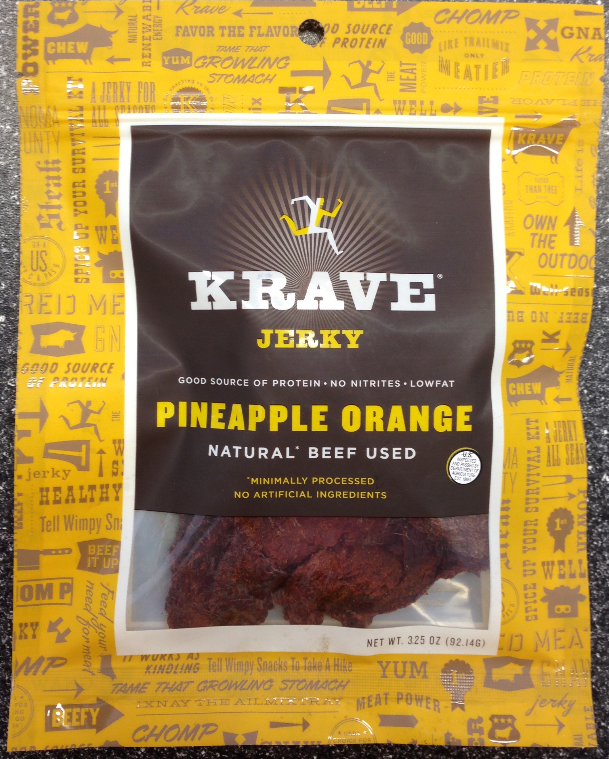 Krave Pineapple Orange Gourmet Beef Jerky