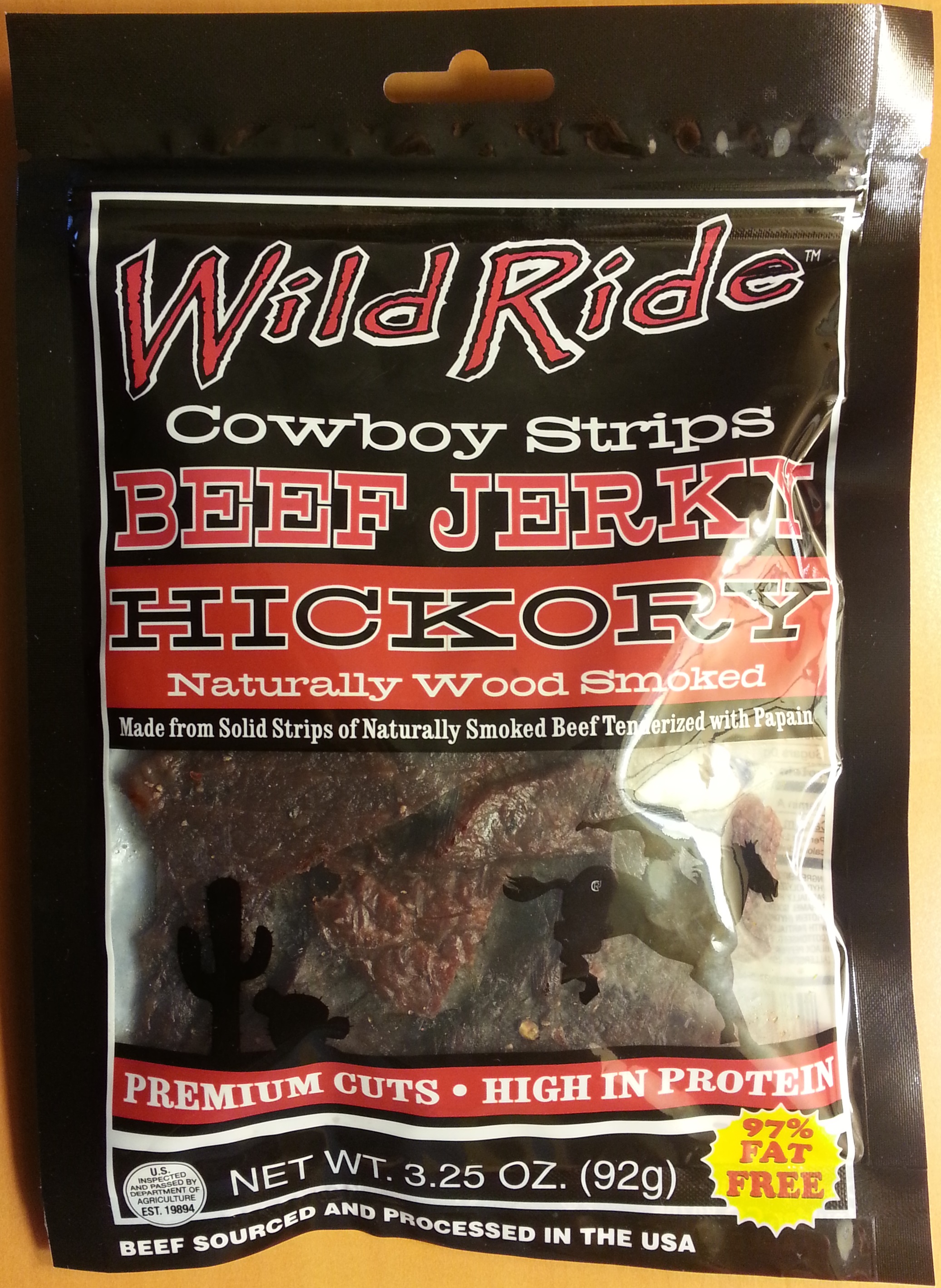 Wild Ride Cowboy Strips Hickory Beef Jerky