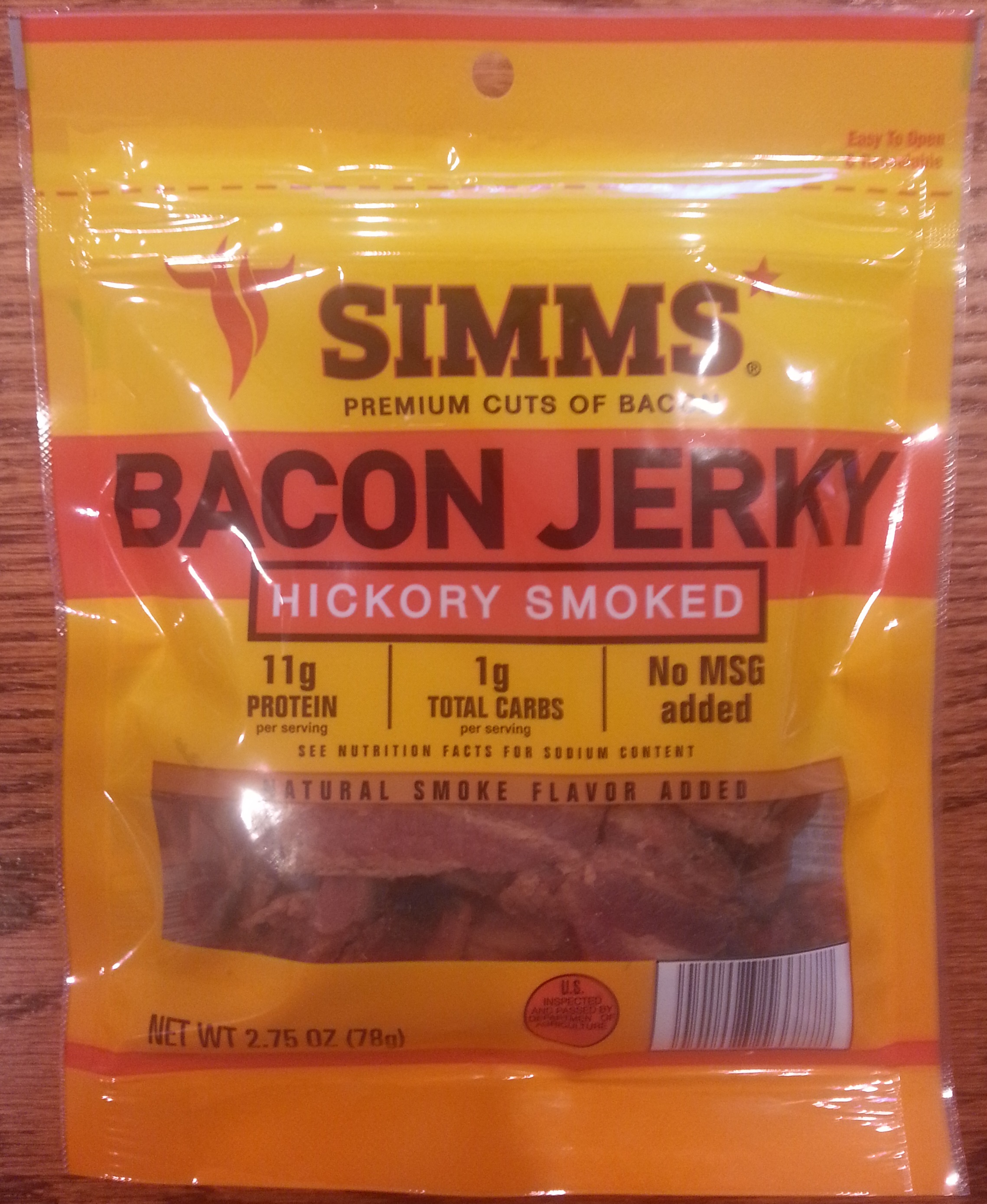 Simms Hickory Smoked Bacon Jerky