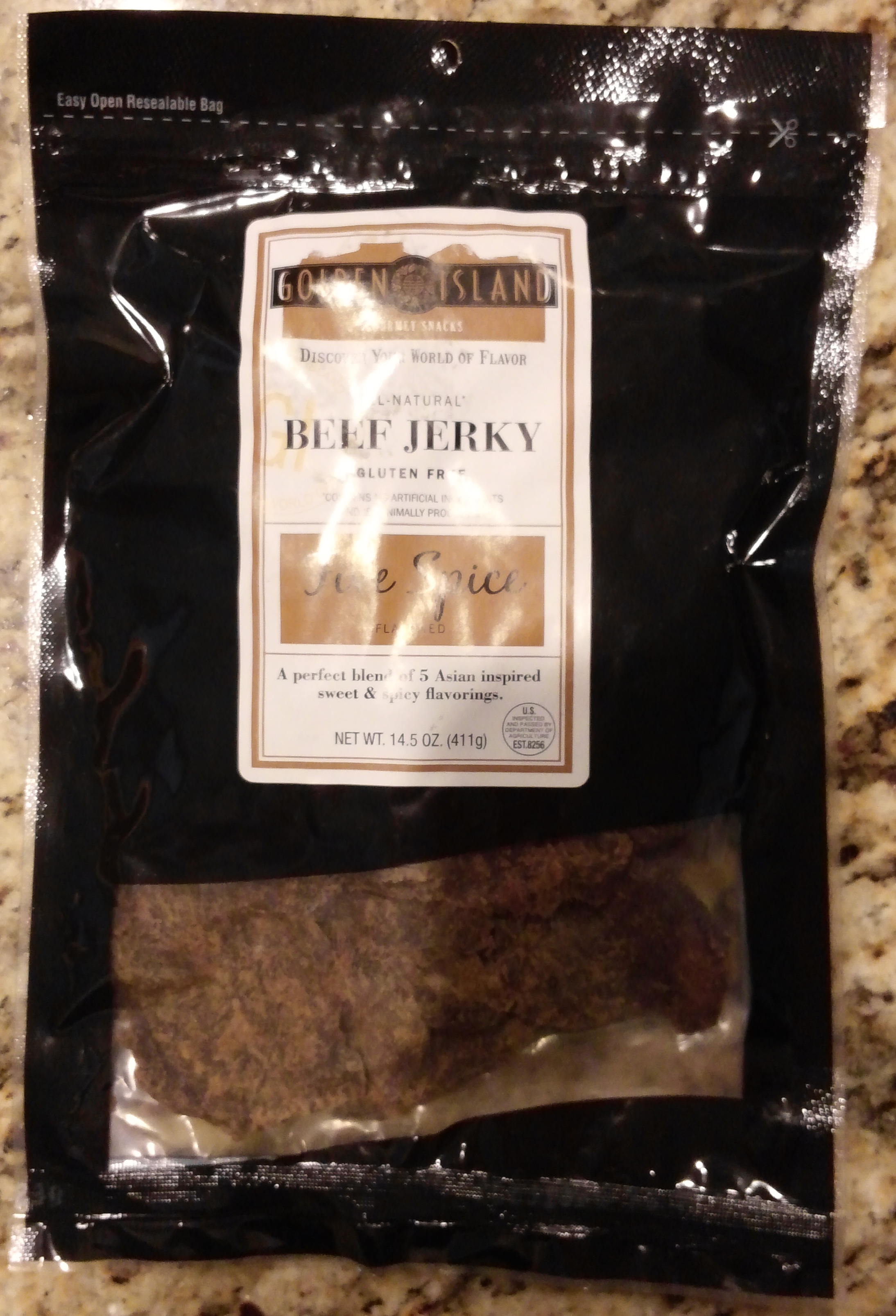 Review:  Golden Island All-Natural Five Spice Beef Jerky (C+)